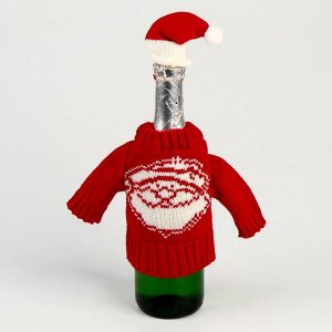 Одежда на бутылку «Свитер Дед Мороз»