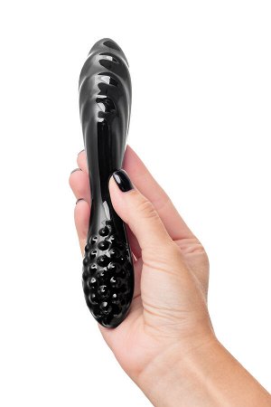 Двусторонний фаллоимитатор Satisfyer Dazzling Crystal 1, стекло, черный, 18,5 см