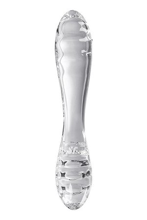 Двусторонний фаллоимитатор Satisfyer Dazzling Crystal 1, стекло, прозрачный, 18,5 см