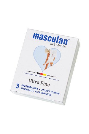 Презервативы Masculan, ultra 2, особо тонкие, 19 см, 5,3 см, 3 шт.( Ultra Fine № 3)