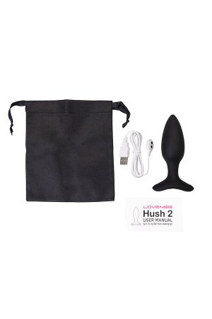 Анальная втулка LOVENSE Hush 2 (S), силикон, черная, 12,1 см, ? 3,8 см