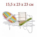Полка угловая 1-секционная &quot;Волна&quot; белая. Размеры изделия: 24*24*14,5см.