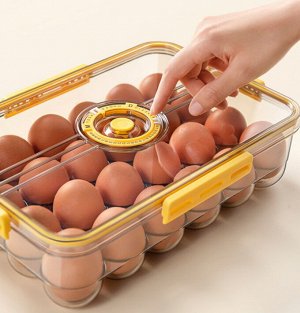Контейнер для хранения яиц с дата - индикатором 18 ячеек, 33 x 18 x 8,5 см