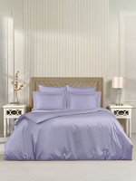 Постельное белье Arya Vip из Oднотонного Сатина 2 Сп. 200x220 Лиловый
