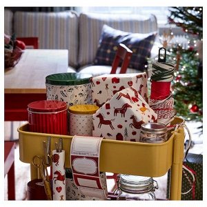 IKEA ВИНТЕРФИНТ, банка с крышкой, набор из 3 шт., разные размеры/разные цвета,