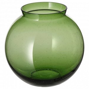 KONSTFULL, Ваза, зеленая, 19 см