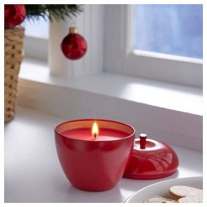 VINTERFINT, ароматическая свеча в металлической банке, в форме яблока / Winter apples red, 24 часа,