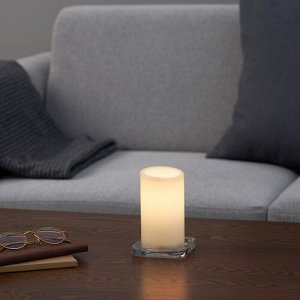 ADELLVTRD, светодиодная блочная свеча, белая / для помещений, 14 см,
