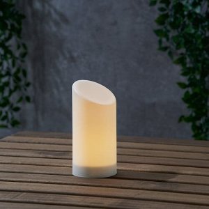 ADELLVSKOG, светодиодная блочная свеча, белая / внутри / для улицы, 16 см,