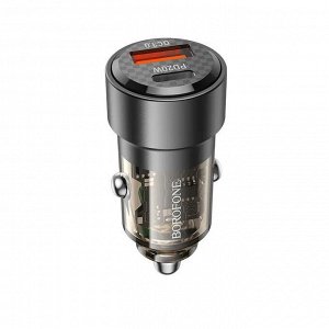 Автомобильное зарядное устройство BOROFONE BZ20 1*USB+1*Type-C 38W