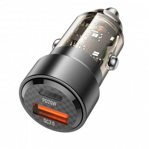 Автомобильное зарядное устройство BOROFONE BZ20 1*USB+1*Type-C 38W