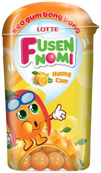 LOTTE Ж/Р Fusen Nomi Orange (апельсин), 14 гр.