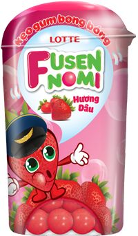 LOTTE Ж/Р Fusen Nomi Strawberry (клубника), 14 гр.