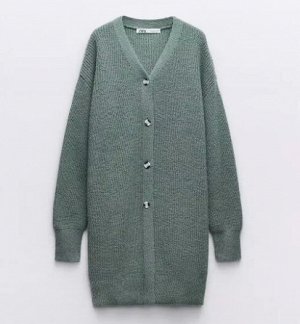 ДЛИННЫЙ КАРДИГАН арт. 5536122 500, зеленый
