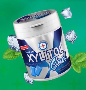 LOTTE Xylitol Cool Mint (прохладная освежающая мята) 55,1 гр., банка