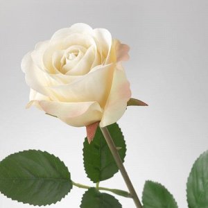 СМАЙКА, искусственный цветок, Роза/ белая, 52 см