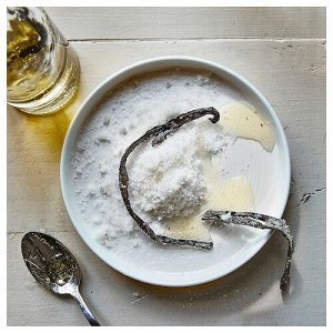 JÄMLIK, Ароматическая свеча в стекле, ванильная/светло-бежевая, 40 часов