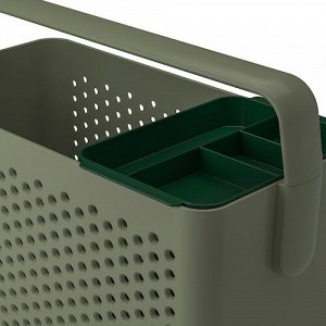 ВЕРХНЯЯ  корзина для хранения, серо-зеленая, 35x17x25 см