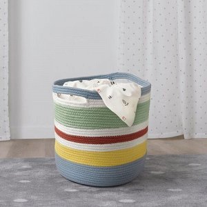 STRANDSKATA, сумка для хранения, плетеная / разноцветная, 30 см
