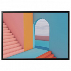 БЬЕРКСТА, картина в рамке, дверной проем/черный, 140x100 см