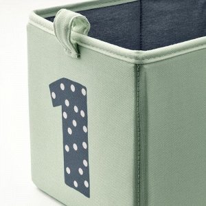 БАРНДРОМ, коробка, набор из 3 шт., зеленый синий/бежевый, 17x27x17 см.