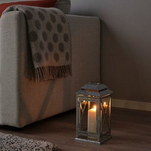 BEFSTA, фонарь f block candle, внутренний / наружный, оцинкованный, 29 см