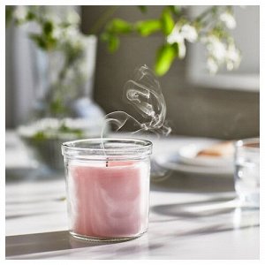 LUGNARE, ароматическая свеча в стекле, Жасминово-розовая, 40 гр.,