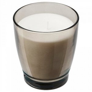 ЭНСТАКА, ароматическая свеча в стекле, Bonfire / серая, 50 гр.,