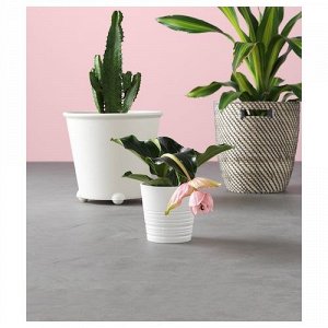 IKEA PS FEJ, самополивающийся горшок для растений, белый, 32 см,