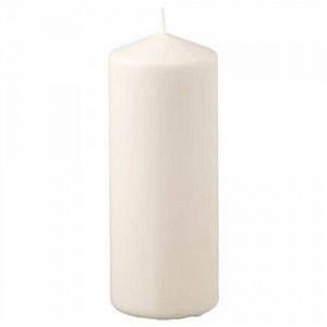 FENOMEN, свеча-столб без запаха, натуральная, 19 см,