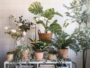 ФЕЙКА, искусственное горшечное растение, подвесное для дома и улицы/эвкалипт, 9 см.