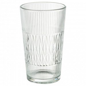 SMLLSPIREA, ваза, прозрачное стекло с рисунком, 22 см,