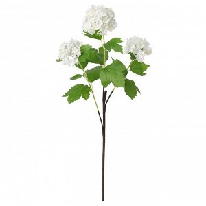 СМЫЧКА, искусственный цветок, снежок/белый, 60 см