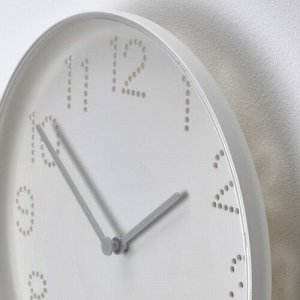 ТРОММА, настенные часы, низковольтные/белые, 25 см,