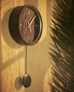 STURSK, настенные часы, низковольтные/ черные, 26 см,