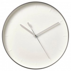 MALLHOPPA, настенные часы, низковольтные/ серебристого цвета, 35 см,
