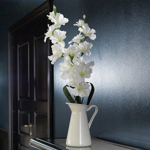 СМЫЧКА, искусственный цветок, Гладиолус/белый, 100 см