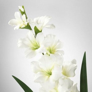 СМЫЧКА, искусственный цветок, Гладиолус/белый, 100 см