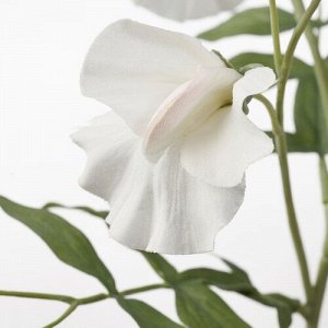 СМЫЧКА, искусственный цветок, Душистый горошек/ белый, 60 см