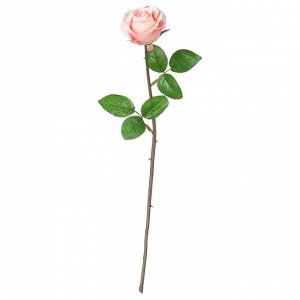 СМАЙКА, искусственный цветок, Роза/розовый, 52 см