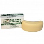 Tea Tree Therapy, Мыло на растительной основе с маслом чайного дерева, брусок, 3.9 унций (110 г)