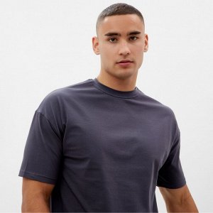 Футболка мужская из органического хлопка MINAKU OVERSIZE FIT: графит