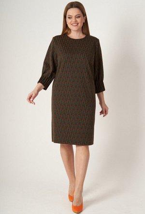 Платье Gizart 5182 зелено-коричневый