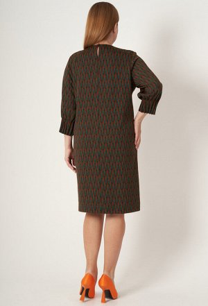 Платье Gizart 5182 зелено-коричневый