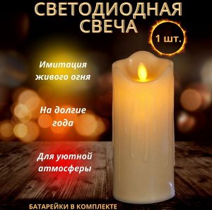 Свеча светодиодная/Ночник, 5*11 см