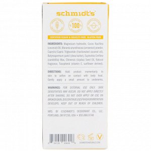 Schmidts Natural Deodorant, Формула для чувствительной кожи, кокос и ананас, 3,25 унц. (92 г)