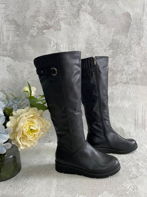 Сапоги женские зимние из экокожи на искусственном меху