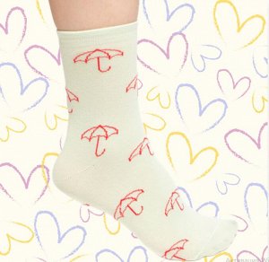Nature Socks Носки женские высокий паголенок, цветные, зонтики