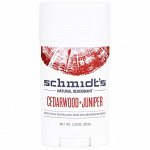 Schmidts Natural Deodorant, Кедр + можжевельник, 3,25 унции (92 г)