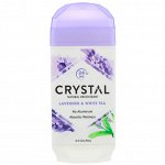 Crystal Body Deodorant, Натуральный дезодорант, лаванда и белый чай, 2,5 унц. (70 г)